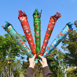 圣诞节新款手持加油助威棒火炬彩色气球幼儿园活动奖励小礼品道具