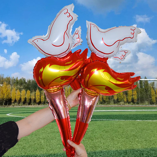 气球火炬和平鸽手持棒活动礼品