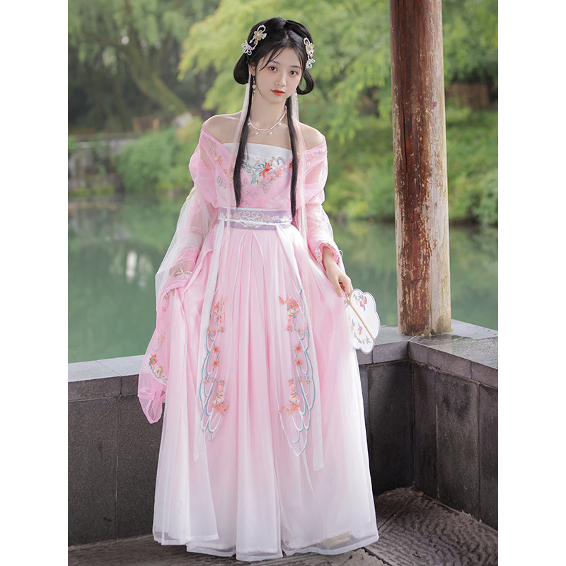 玫布琳时花语汉服夏款女正品原创中国风夏季日常南北朝大袖襦全套