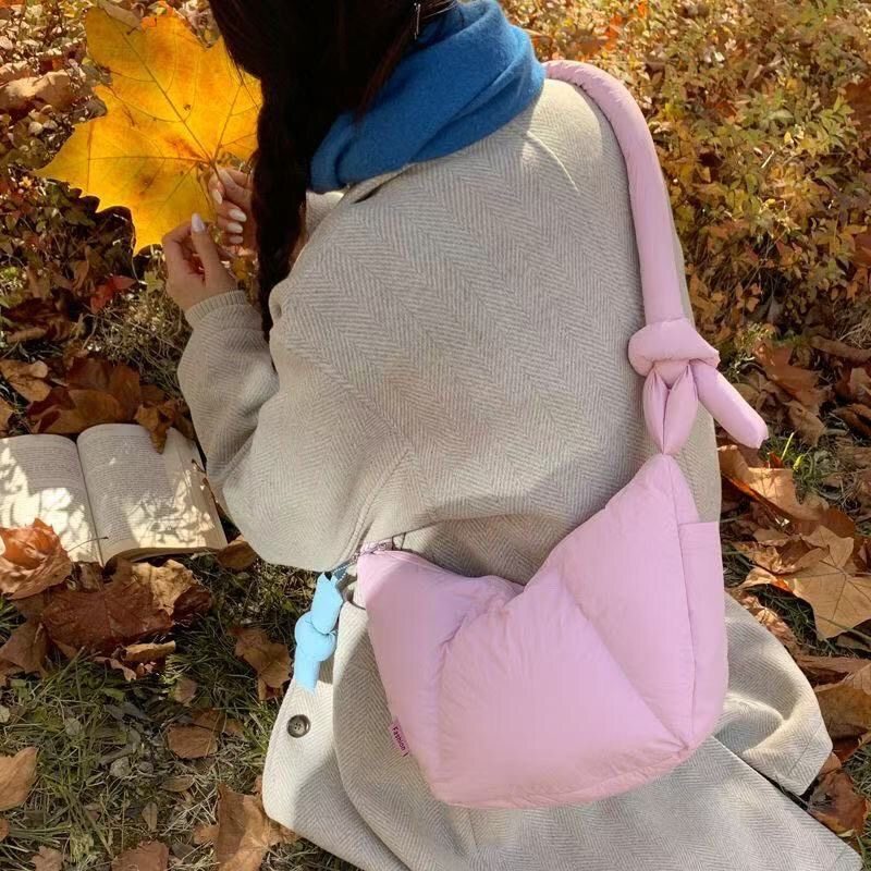 简约棉服2025包女单肩腋下新款大容量百搭云朵饺子ins,箱包皮具/热销女包/男包,托特包,淘宝优惠券,粉丝福利购,淘宝优惠卷