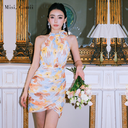 Misi.Camii印花无袖连衣裙