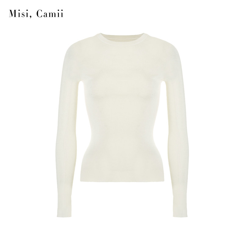 Misi.Camii羊毛套头圆领打底衫