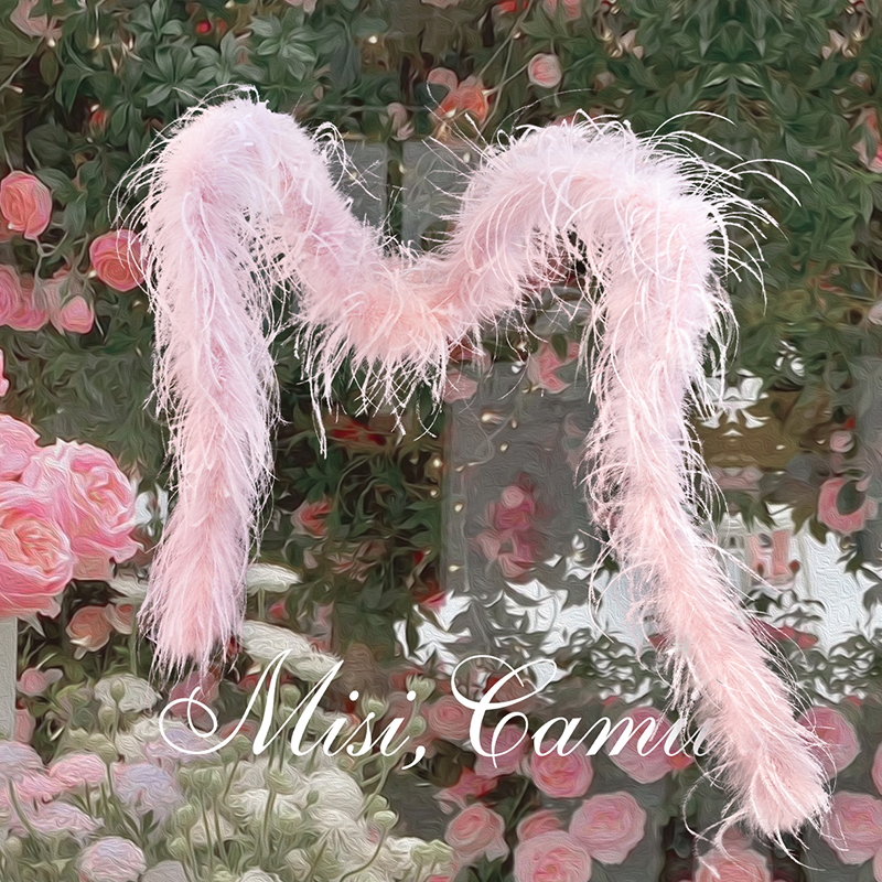 Misi.Camii梦幻搭肩羽毛条