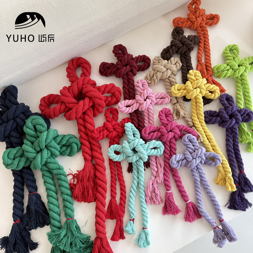 YUHO屿后2cm1cm棉绳中国结门挂
