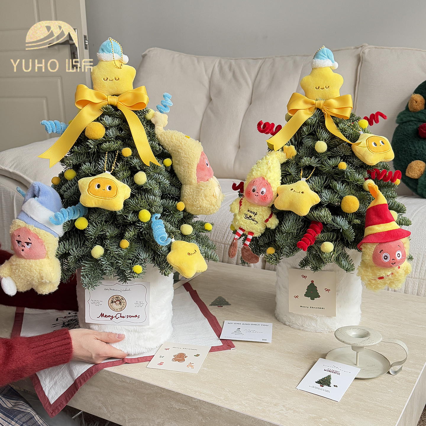 屿后 【圣诞节】星星人毛绒抱抱桶鲜花诺贝松插花盒花店diy资材,节庆用品/礼品,圣诞装饰品,淘宝优惠券,粉丝福利购,淘宝优惠卷