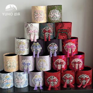 屿后 2026新年布艺抱抱桶合集仿真花插花年宵礼盒家居摆件diy材料