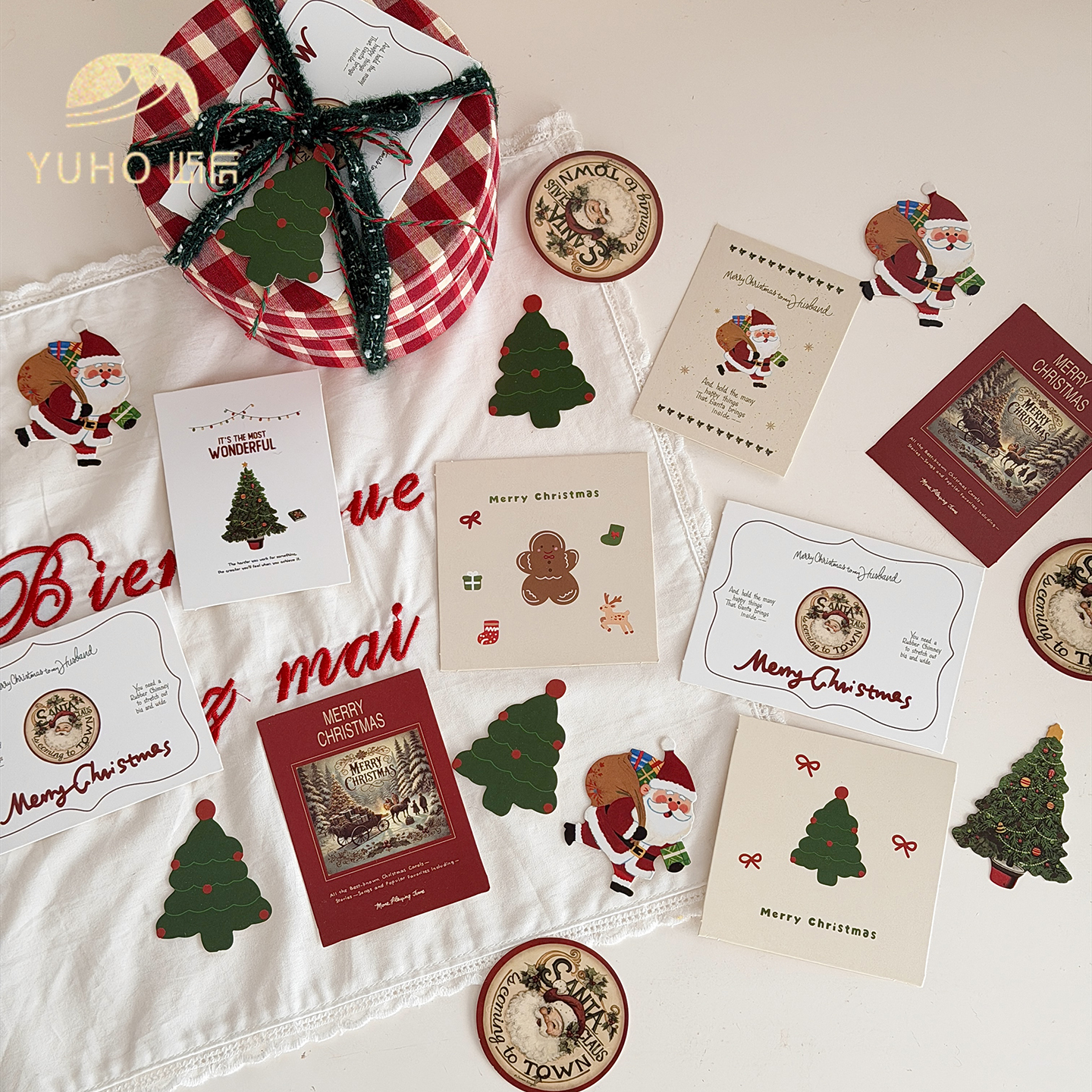 YUHO屿后圣诞节贺卡卡片挂卡
