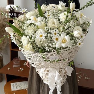 屿后 意网情深镂空皮包花纸鲜花花束包装纸diy手工创意艺术纸资材