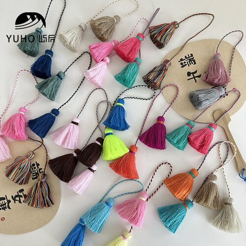 屿后 【端午节】双头棉线流苏挂件艾草花束门挂花店diy配饰品材料