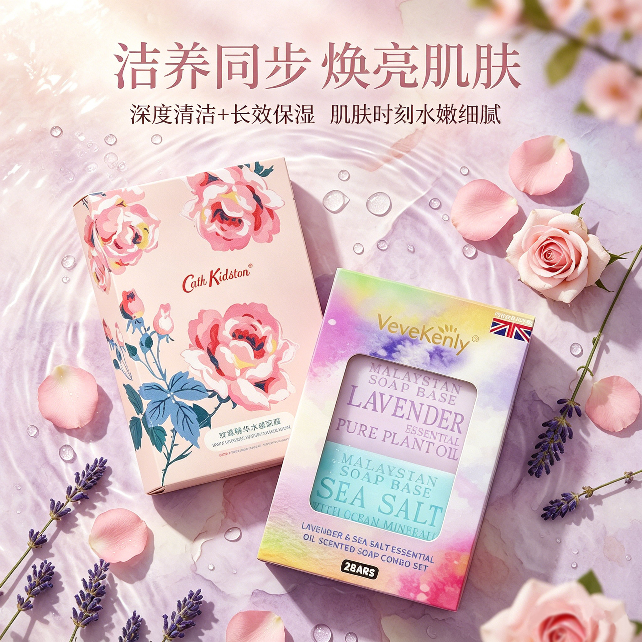开市客纯植物精油香皂礼盒面膜套装沐浴皂肥皂伴手礼送女生日礼物