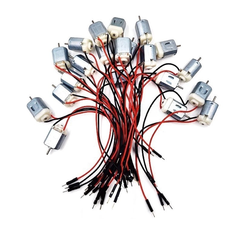 微型130直流电机电动带线小马达玩具四驱车配件DIY机器人公头母头