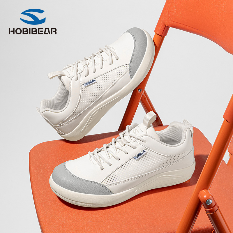 HOBIBEAR男鞋宽楦软底运动鞋2025秋冬季4E宽头平步舒适休闲健步鞋