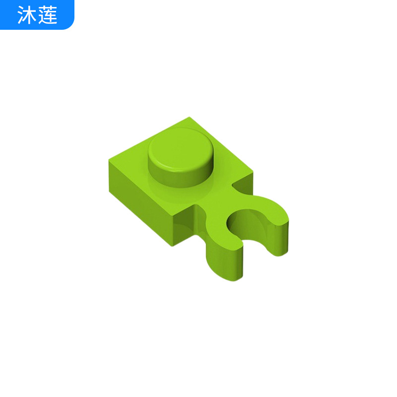 60897兼容乐高4085小颗粒积木MOC零配件1x1单侧带横向夹板