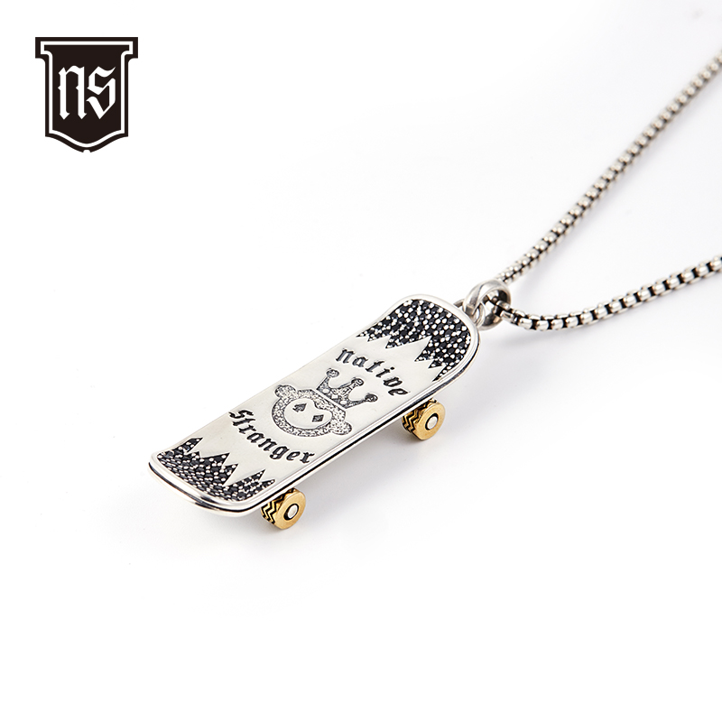 native strangerns新款monkeyking滑板项链皇冠猴孙悟空早秋礼物