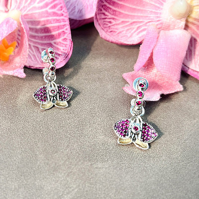 NATIVE STRANGER  x《狂野时代》联名系列幽兰镶石耳环925银