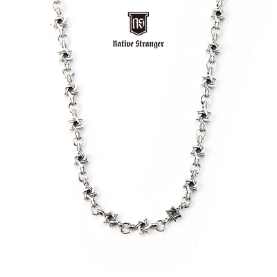 NATIVE STRANGER六芒星花式素链925银