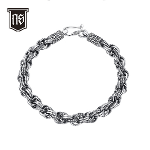 1026礼物 925银麻花手链N42 NATIVE STRANGER