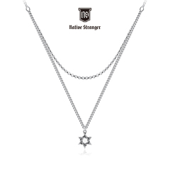 NATIVE STRANGER六芒星项链 925银饰品简约气质个性女友礼物