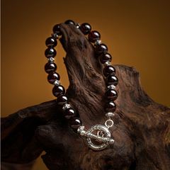 NATIVE STRANGER石榴石铆钉手链925银