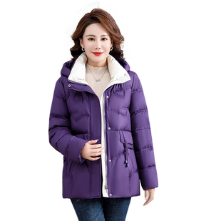 反季特卖雅鹿中年妈妈冬装羽绒服加厚短款保暖白鸭绒外套女装