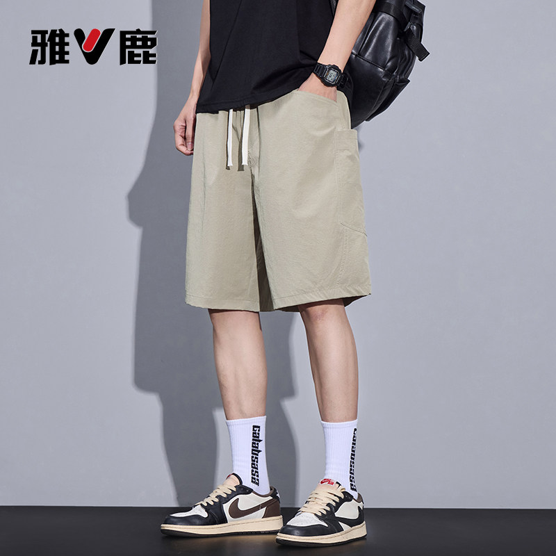 雅鹿薄款休闲短裤男款26夏季复古图片