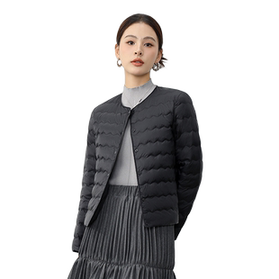 雅鹿轻薄款羽绒服内胆女款2026冬季新款短款内搭修身无领保暖外套