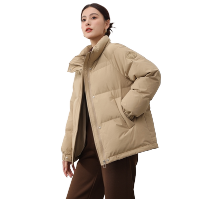 雅鹿时尚短款立领羽绒服