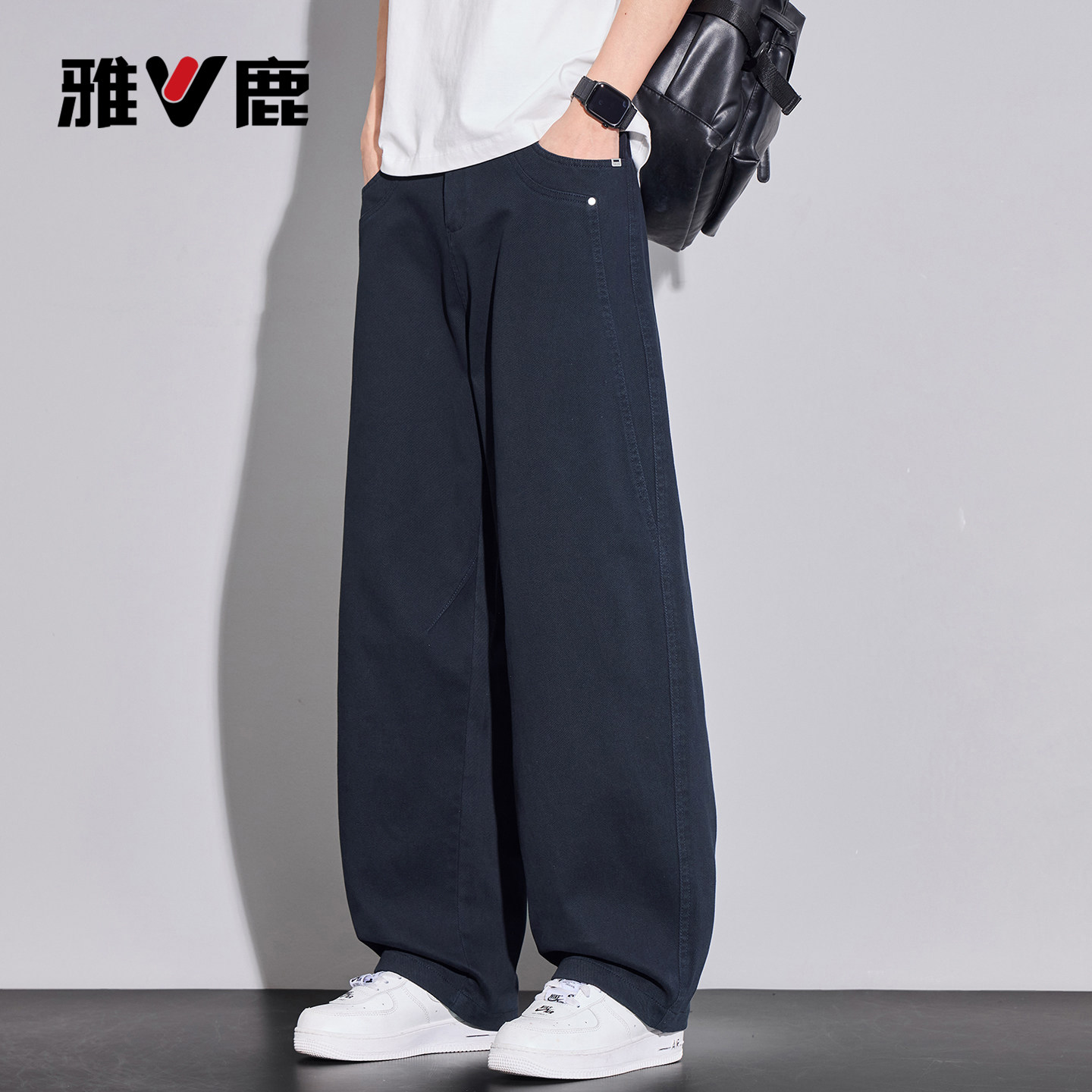 雅鹿耐磨工装弯刀休闲裤图片
