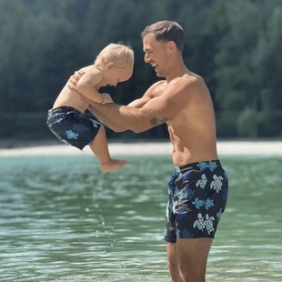 VILEBREQUIN亲子家庭海龟沙滩裤父母子女全家海滩度假速干泳裤