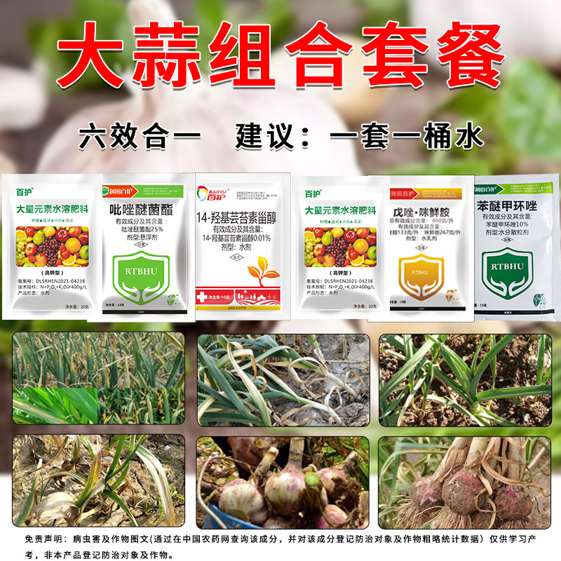 大蒜专用套餐蒜苗杀菌剂叶面肥料