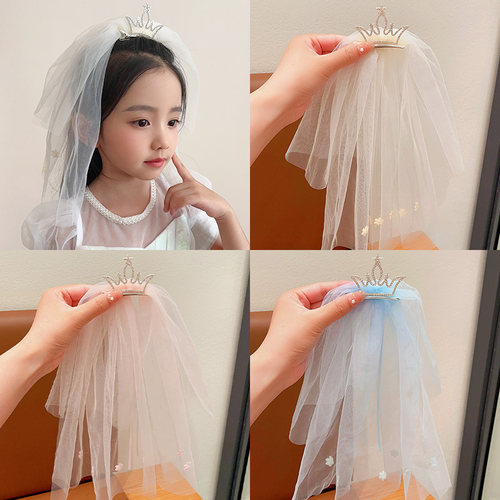 儿童发夹女童超仙纱纱一字夹