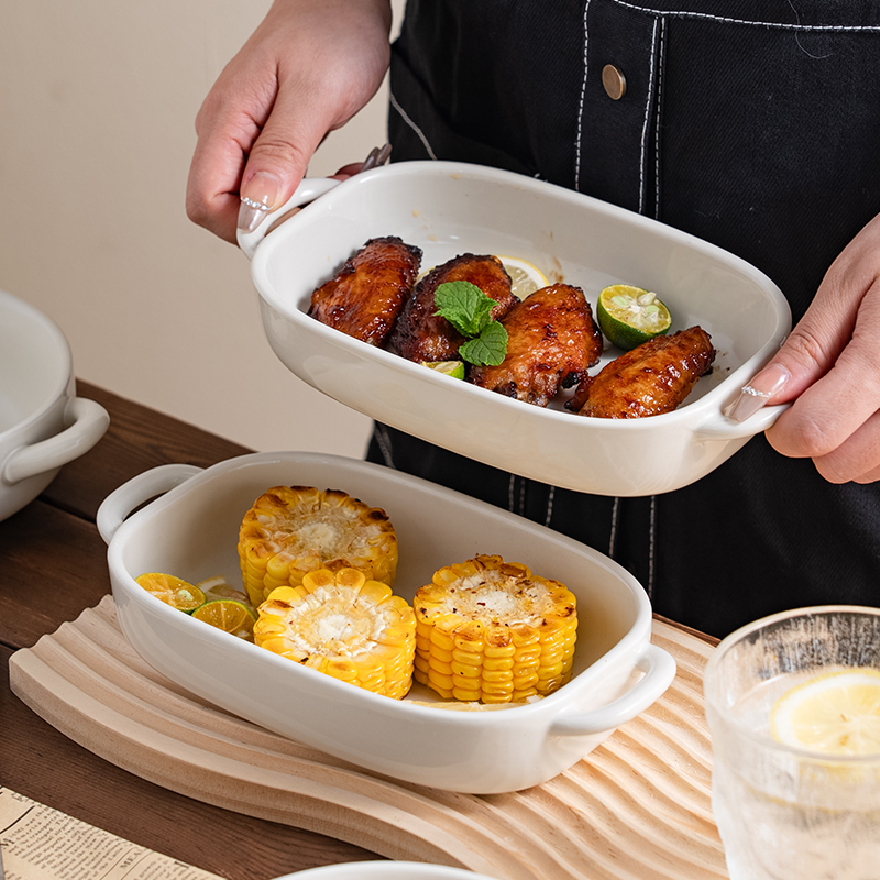 荣耀时创陶瓷焗饭双耳烤盘