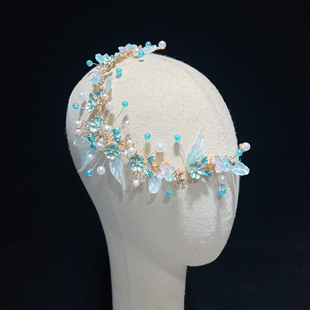 百搭古典民族胶州秧歌舞蹈扇子舞头饰头花舞台演出艺考傣族舞发饰