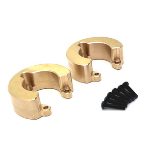 易控1/10 YK4106 YK4107遥控车零配件 金属升级 黄铜前车轮配重块