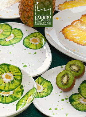 意大利Fabbro水果鲜果陶餐具餐盘椭圆盘子麦片碗拉面碗深盘马克杯