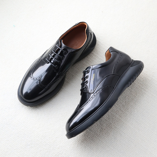 男真皮软底舒适透气布洛克鞋 都彭休闲皮鞋 L32236230 Dupont S.T.