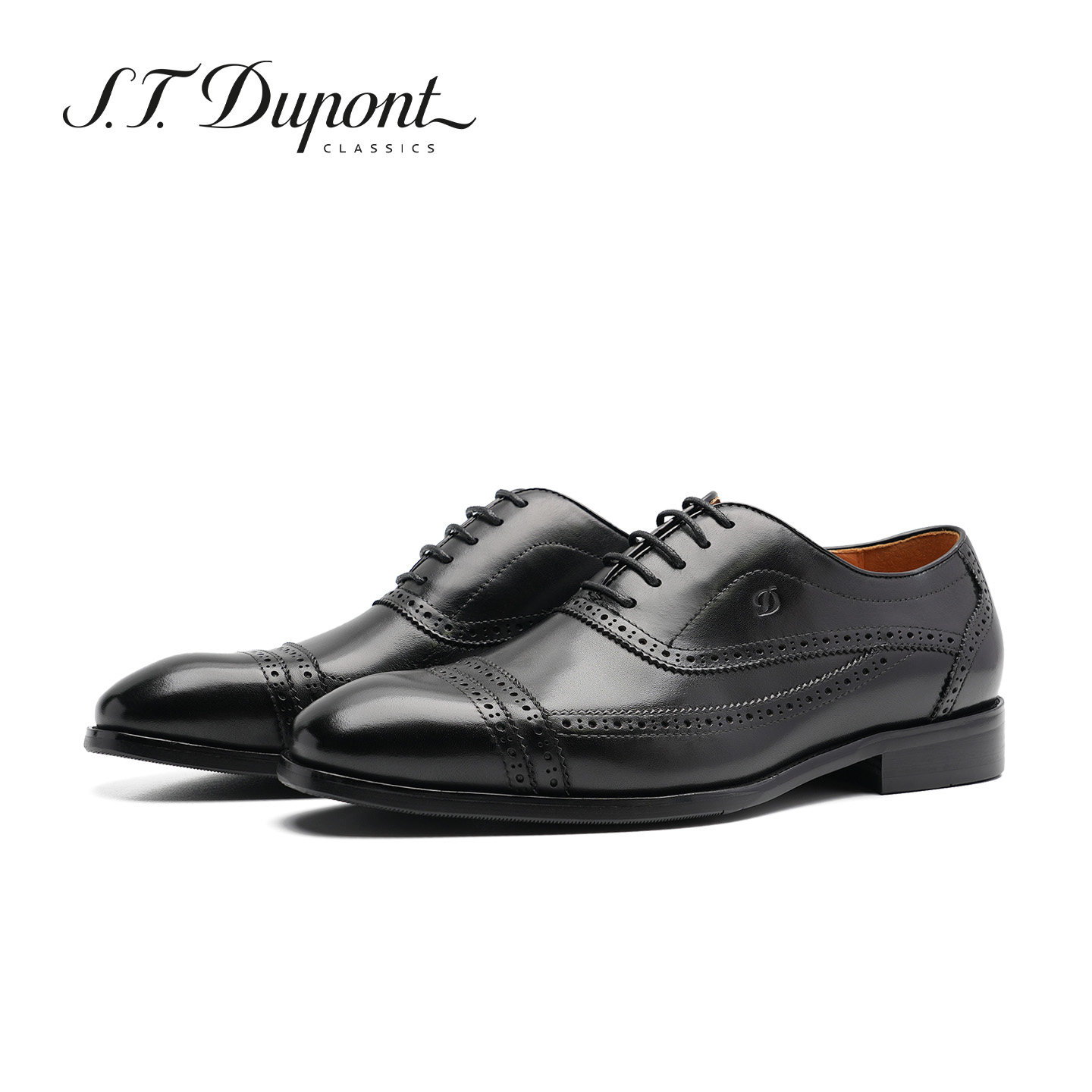 S.T. Dupont/都彭英伦风商务正装皮鞋男黑色系带德比鞋G35196102