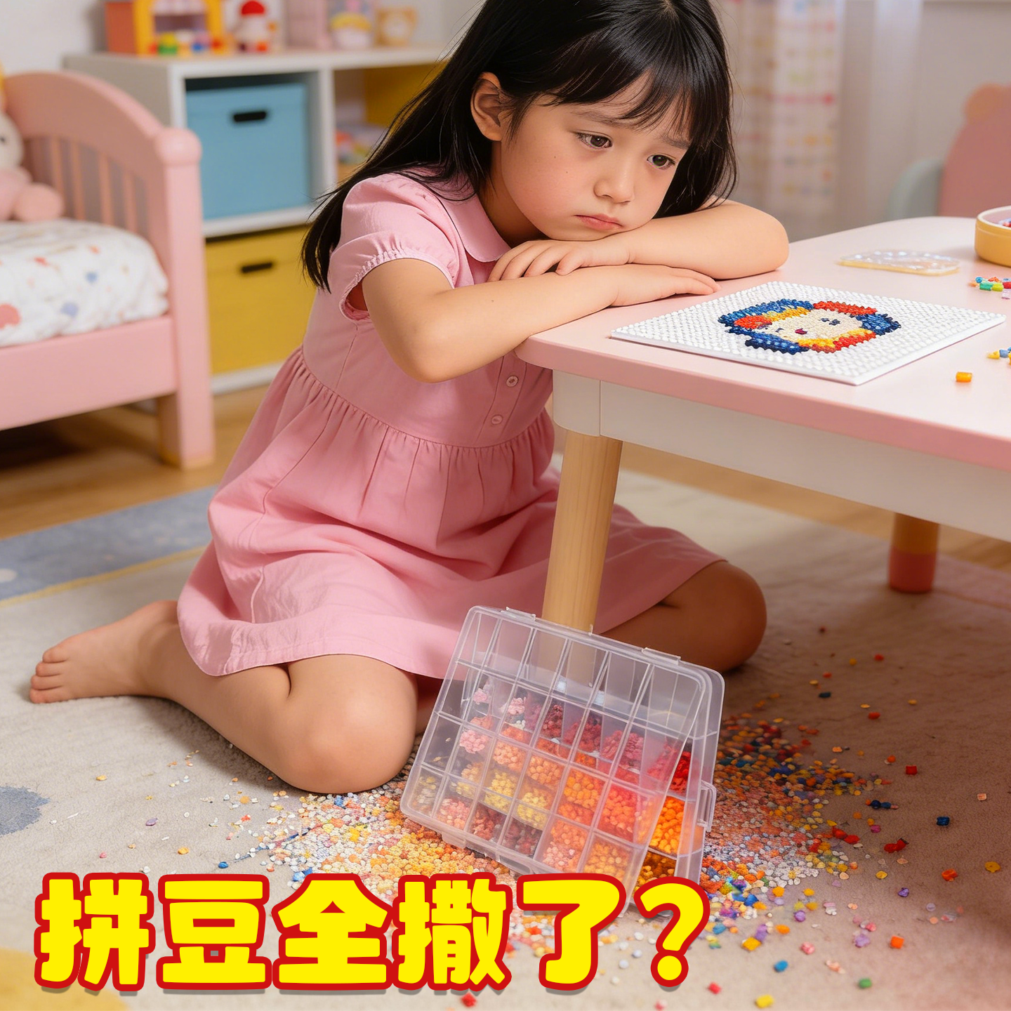 拼豆豆专用收纳盒套装54色颗粒分装瓶子大容量拼豆工具透明收纳盒,收纳整理,其他收纳,淘宝优惠券,粉丝福利购,淘宝优惠卷