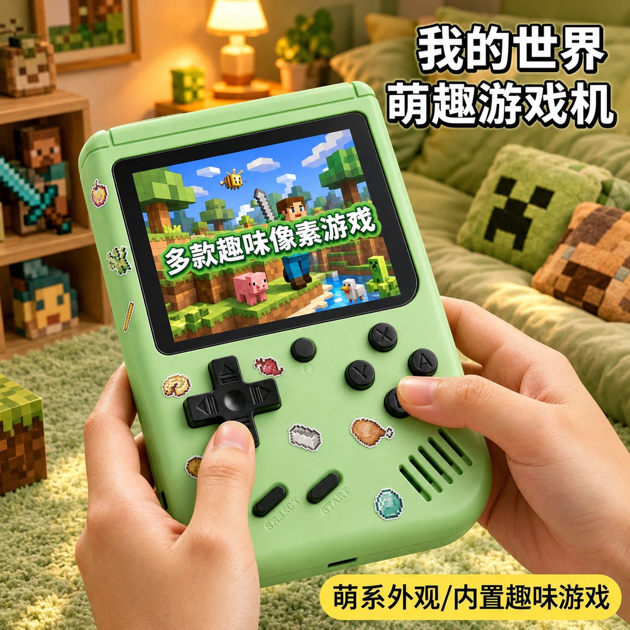 2026新款我的世界俄罗斯方块游戏机玛丽超级马里奥sup掌上游戏机怀旧款经典复古便携儿童电子玩具小学生双人4