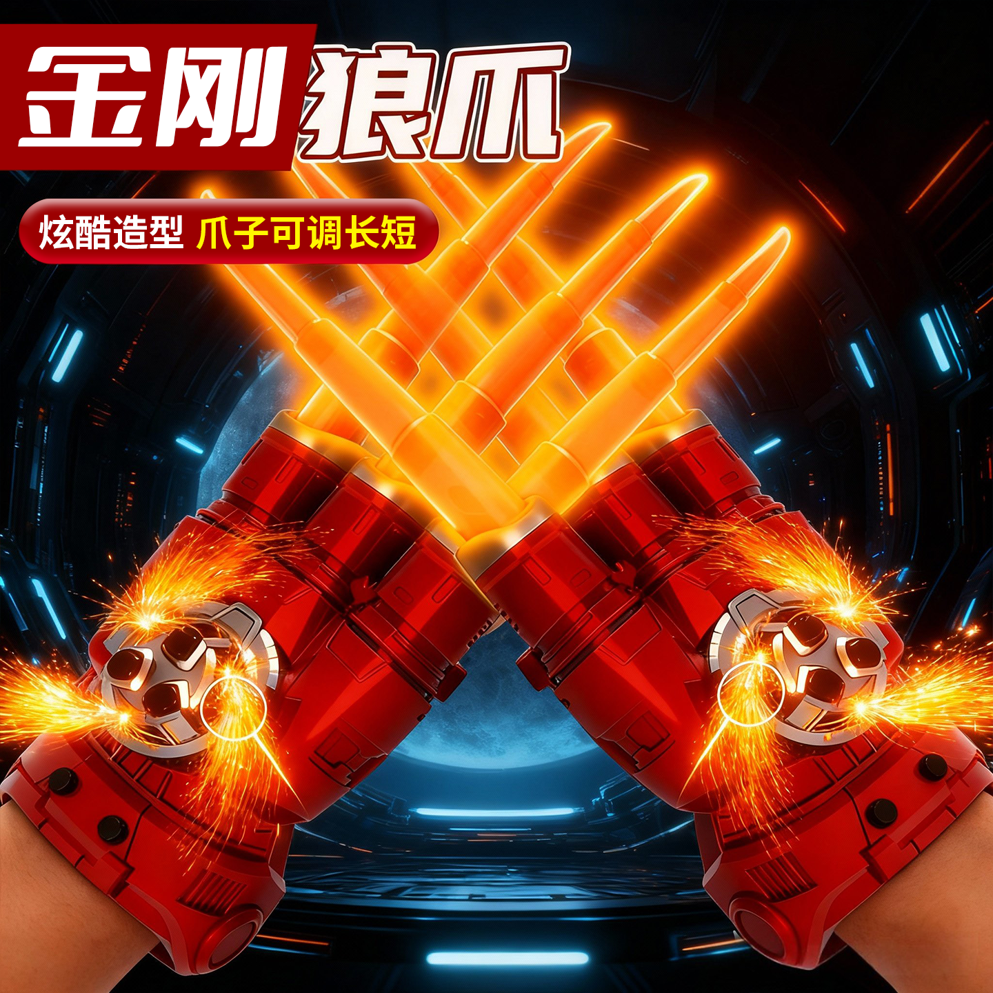 火光狼爪可伸缩激光剑发光儿童玩具刀火石金刚火狼爪男孩新年礼物,玩具/童车/益智/积木/模型,发光玩具,淘宝优惠券,粉丝福利购,淘宝优惠卷