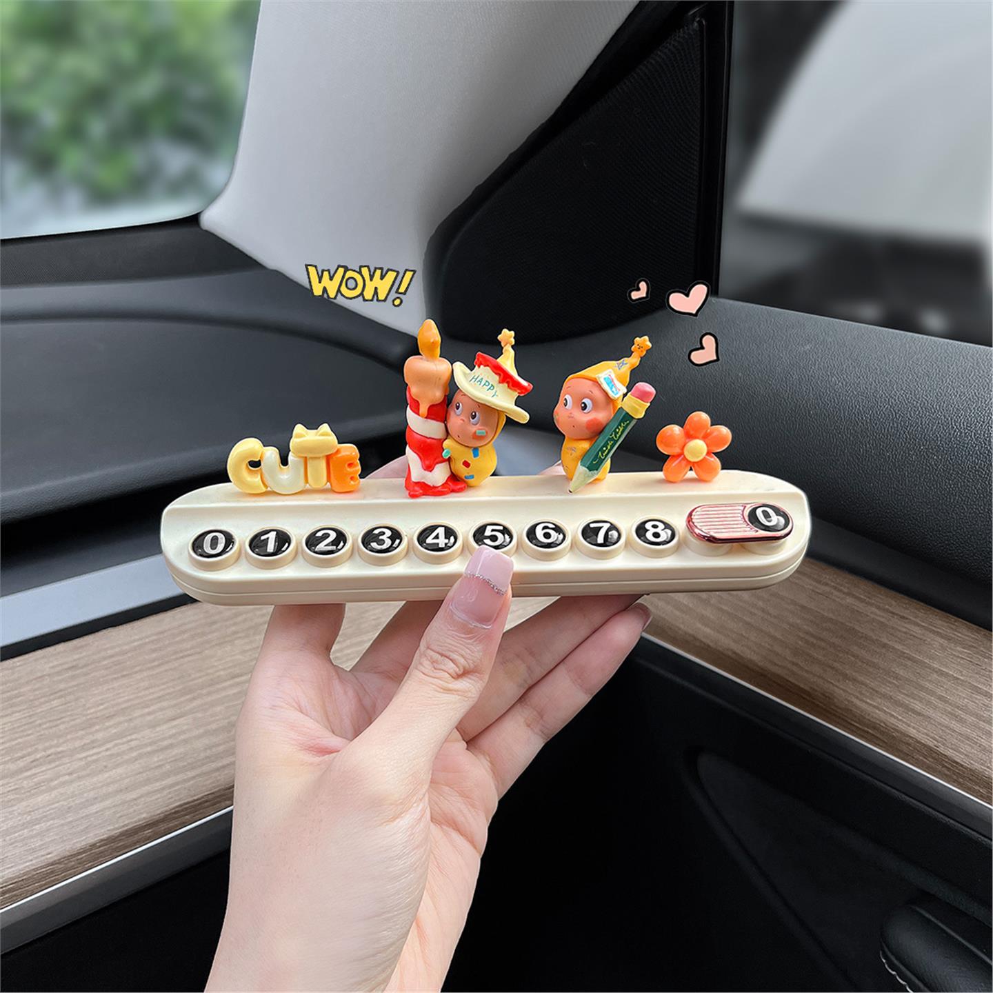 【可爱星星人】汽车停车号码牌