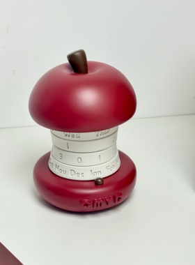 创意苹果核旋转日历平安夜圣诞节万年历礼物桌面台历摆件送朋友