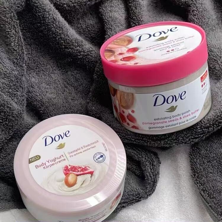 【保税】Dove多芬石榴籽乳木果身体磨砂膏清洁沐浴洗澡去鸡皮298g
