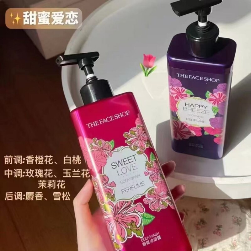 【保税】韩国LG菲诗小铺香水沐浴露/持久留香滋润家庭装500ml男女
