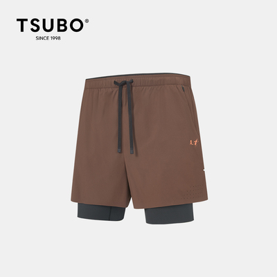 TSUBO& A.SOCIETY 联名男女同款户外运动轻量舒适越野跑步短裤