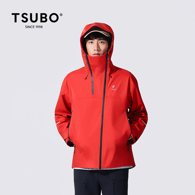 尺不TSUBO户外运动新款机能潮流拉链硬壳防水冲锋衣