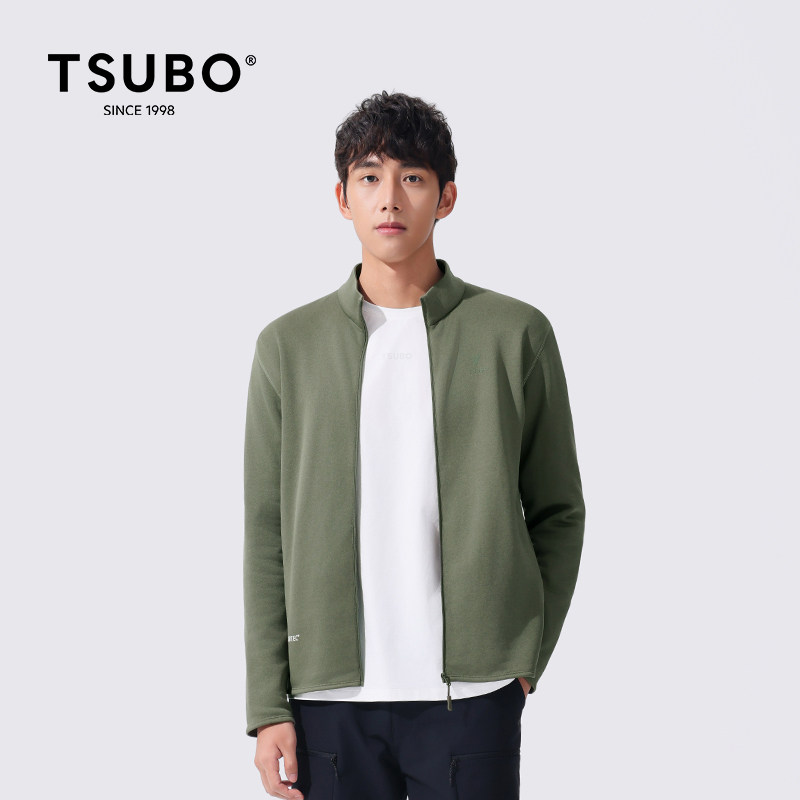 TSUBO尺不户外运动男款徒步拉链轻薄潮流抓绒上衣