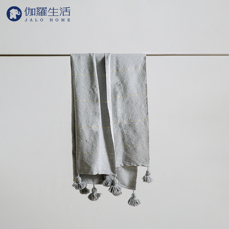 【清仓折扣】伽罗生活 摩洛哥进口手工毛球沙发毯盖布空调毯盖毯