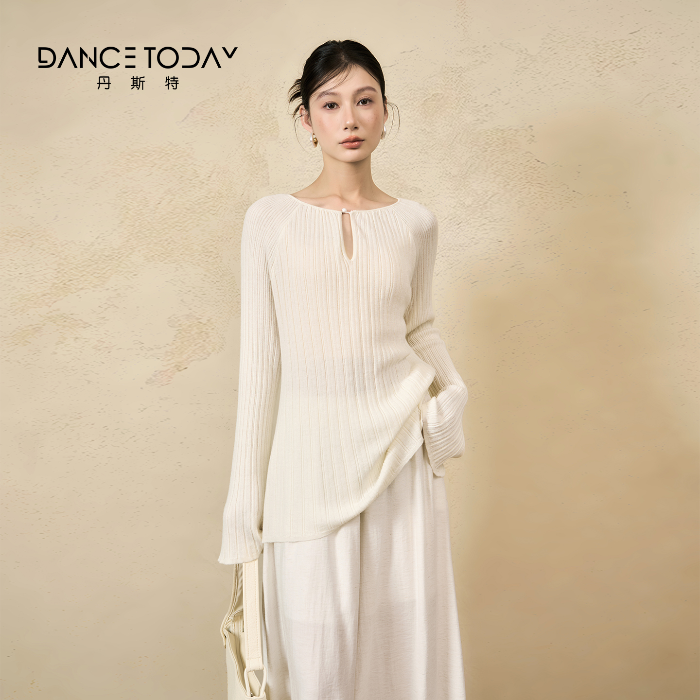 dancetoday针织衫女2025秋冬新款宽松毛衣长袖上衣现代舞蹈练功服