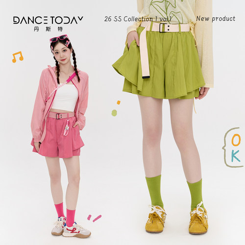 dancetoday防走光休闲短裙裤